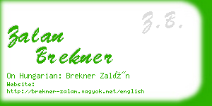 zalan brekner business card